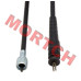 Quality speedometer cable with square end to speedometer and split end to fork. Customizable length available. Perfect replacement for scooters and motorcycles. Durable construction ensures accurate speed reading.