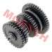 CFMoto countershaft, 0JWA-061000-30001, CForce 800, CForce 850XC, CForce 1000, ZForce 800, ZForce 950, ZForce 1000, UForce 1000, countershaft assembly, transmission parts, ATV parts, UTV parts, SSV parts, 2V91W engine, 2V91Y engine, CFMoto OEM parts, gear