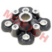 Genuine CFMoto front wheel bracket (part 9GQV-070001-1400). Fits CForce 400-1000 ATV, ZForce SSV, and UForce UTV models. Heavy-duty mounting bracket for front hub/brake caliper/suspension components.