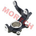 Genuine CFMoto LH steering knuckle (part 5BYV-050701-8000). Fits ZForce 950 Sport, ZForce 800 Sport, and ZForce 650 Sport. Precision cast steel front wheel hub carrier, pairs with RH knuckle #5BYV-050801-8000.