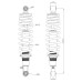 Premium OEM replacement rear shock absorber with air bag for CFMoto ATV. Part number 9010-060600-10001. Fits CF500 X5 series (all variants). Red spring design for enhanced off-road performance.