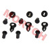 Genuine CFMoto push rivet fastener for cover panels (Part# 9060-040310). Pack of 6 pieces. Compatible with CForce, ZForce, UForce, X-Series ATVs, UTVs, SSVs and motorcycles. OEM quality replacement part for secure panel mounting.