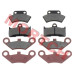 Comprehensive brake pad kit for CFMoto ATV/UTV models including CForce, X5, X6, X8. Complete set with front, rear and parking brake pads for full brake system replacement. OEM parts 9010-0808A0, 9010-0805A0, 9010-0803A0.