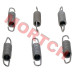 77mm muffler spring set (6 pieces) for CFMoto CForce 800 ATV. OEM part 9030-020002. Fits CF800-2 X8, CF800ATR, CF800ATR-2, CF800AU-2B models. Secures exhaust system connection.