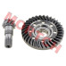 Genuine CFMoto Bevel Gear Assembly (Q820-3300B0) for rear gear case. Replaces Q820-3300C0. Compatible with CForce ATV 450/520/600 series. Features M10 drive pinion gear, 14T/25mm and 9T/49mm specifications, 100mm length. Works with M12 bolt for reliable d
