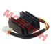Affordable rectifier voltage regulator for GY6 125cc/150cc 4-stroke Chinese engines. Full wave 8-pin design prevents capacitor discharge and charges ignition coil with 400-600V. Standard quality replacement part.