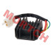 High-quality GY6 125cc 150cc Rectifier with 3 Phase 11 Pin design. Affordable voltage regulator for GY6 4-stroke Chinese scooter engines. Features 4-pin square connector for easy installation. Prevents capacitor discharge and ensures stable charging.