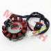 High-quality 12-pole DC stator magneto generator for 4-stroke GY6 125cc and 150cc engines. 88mm diameter, 12 coils, 29mm center bore. Fits most GY6 scooters.