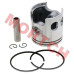 JOG 70cc Piston Assy (Pin 10mm) - Model MIJOG70-4005-10 JOG 70cc piston, 47mm piston assembly, 2 stroke piston kit, big bore upgrade, performance piston, Chinese scooter cylinder, piston rings, gudgeon pin, oil scraper ring, 1E40QMB piston, scooter engine parts, 70cc upgrade kit