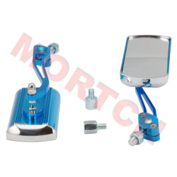 Motorcycle Rear View Mirror Aluminum - Model MIRVM-YMHBLU