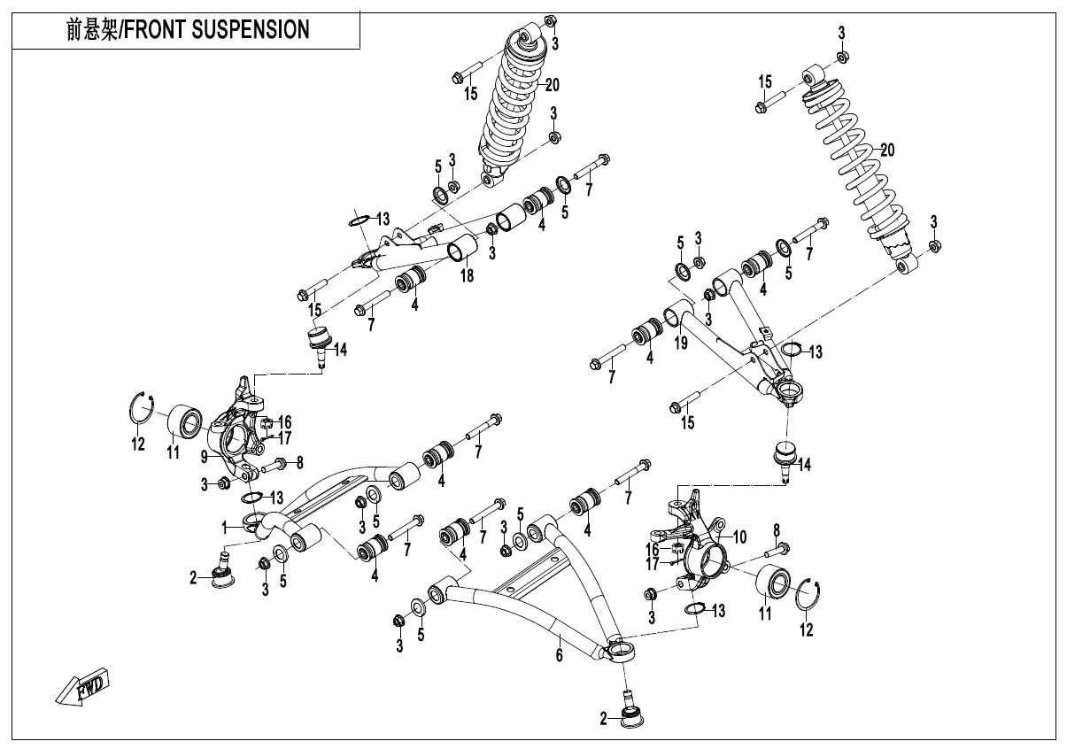 FRONT SUSPENSION CF400AZ-3L-F05