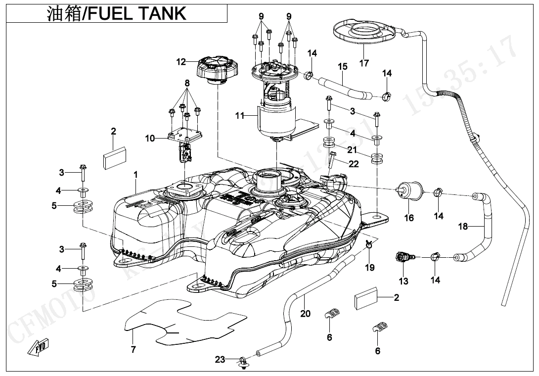 FUEL TANK CF400AZ-3L-F12