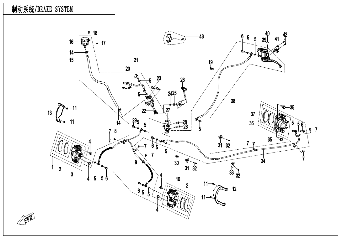 BRAKE SYSTEM(INTERNATIONAL) CF500AU-9L-F08-A-V3