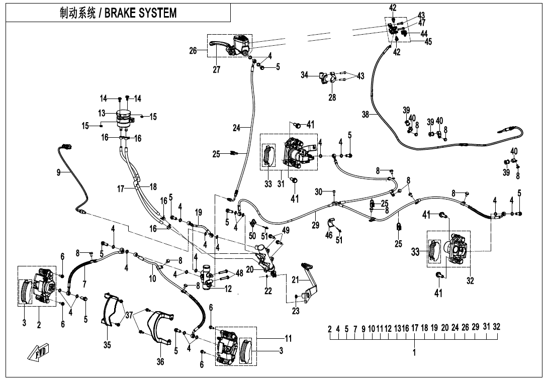BRAKE SYSTEM(EU168) CF500AU-9L-F08-B-V5