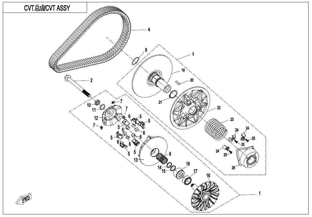 CLUTCH & CVT ASSY CLUTCH & CVT ASSY 191R-E05
