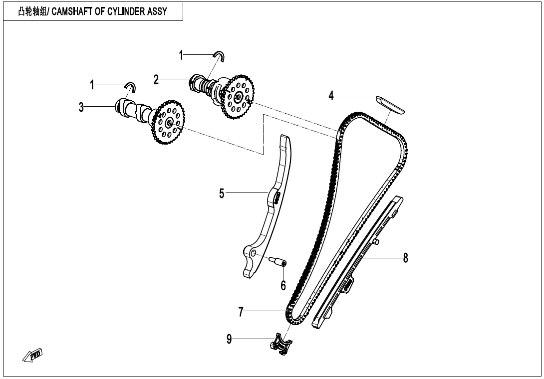 CAMSHAFT OF CYLINDER ASSY C4-E02-4