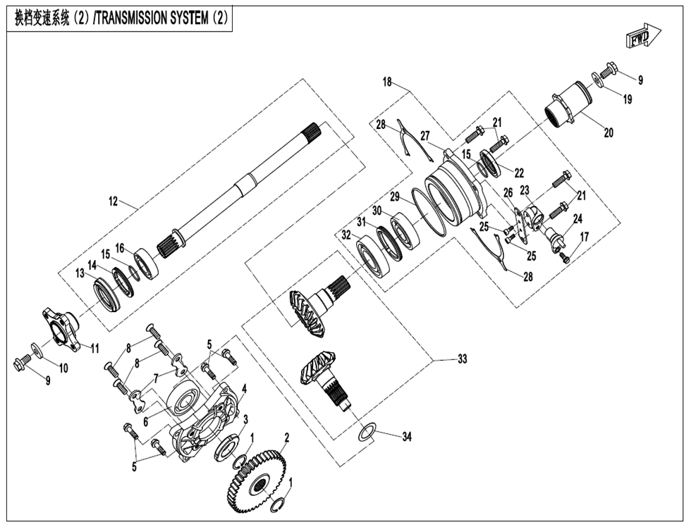 TRANSMISSION SYSTEM(2) 2V91Y-U10-E06-2-V1