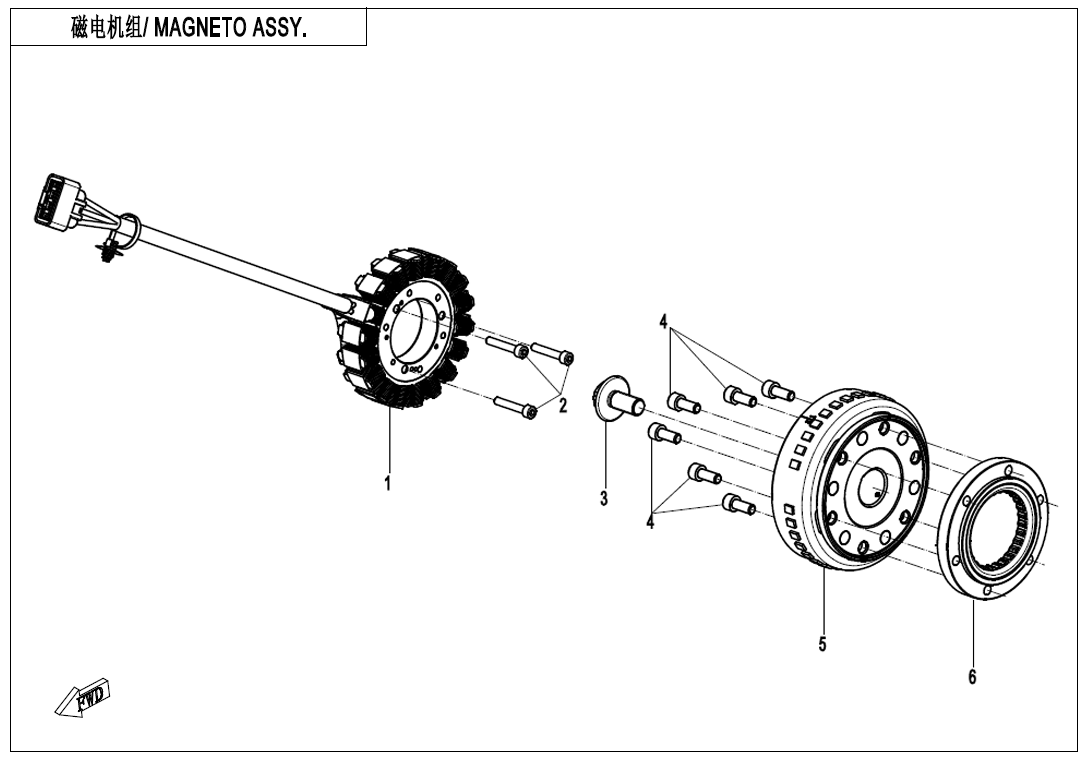 MAGNETO ASSY. 2V91Y-F-E03