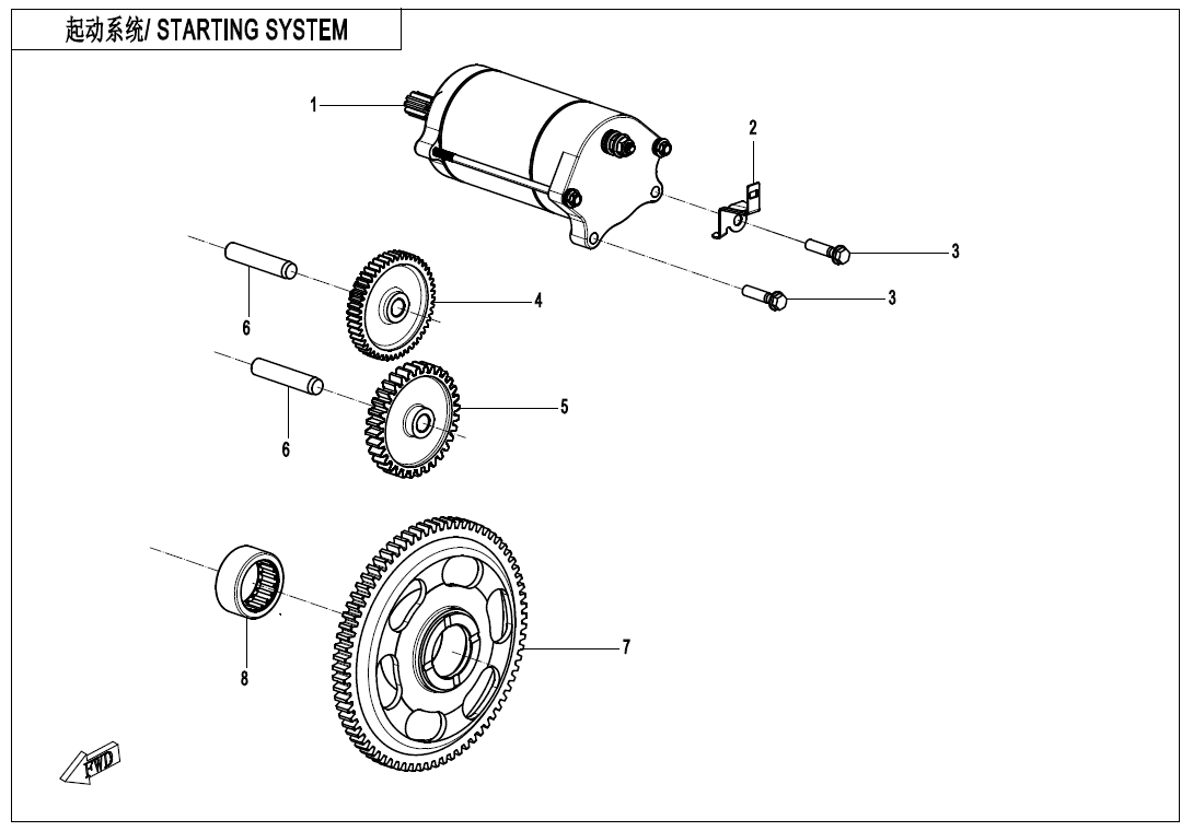 STARTING SYSTEM 2V91Y-F-E09