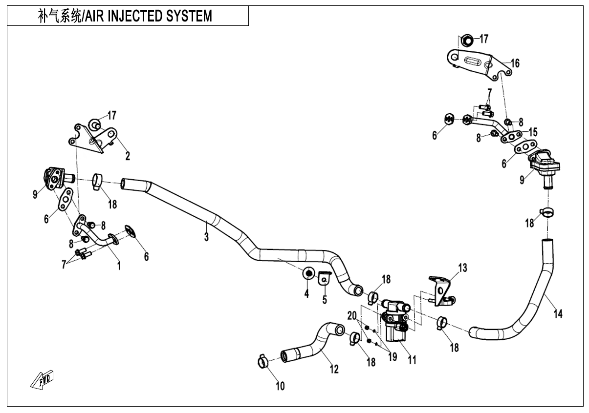 AIR INJECTED SYSTEM AIR INJECTED SYSTEM 2V91Y-F-E14