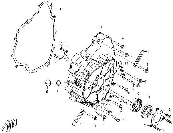 LEFT CRANKCASE COVER LEFT CRANKCASE COVER CF188-E05