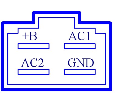 Rectifier 4 pin square connector wiring diagram